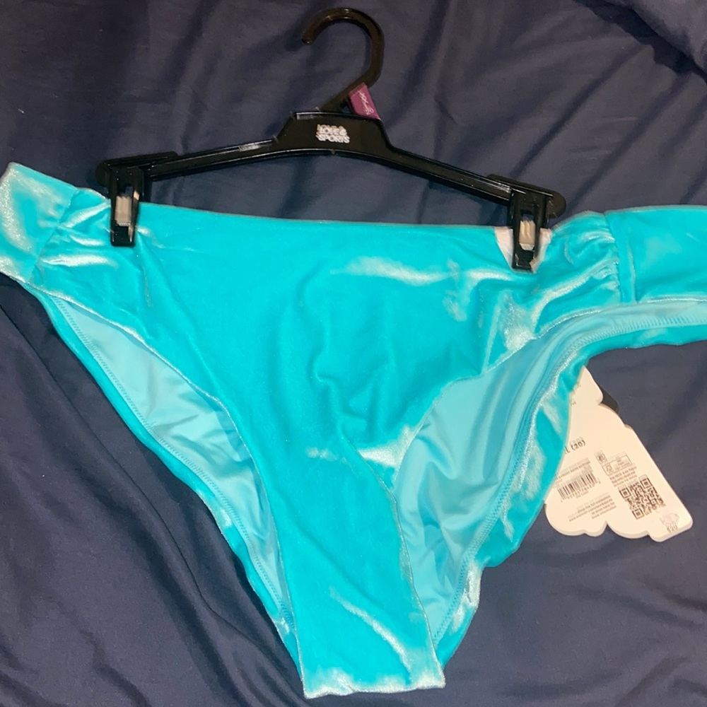 blue soft swimsuit bottoms